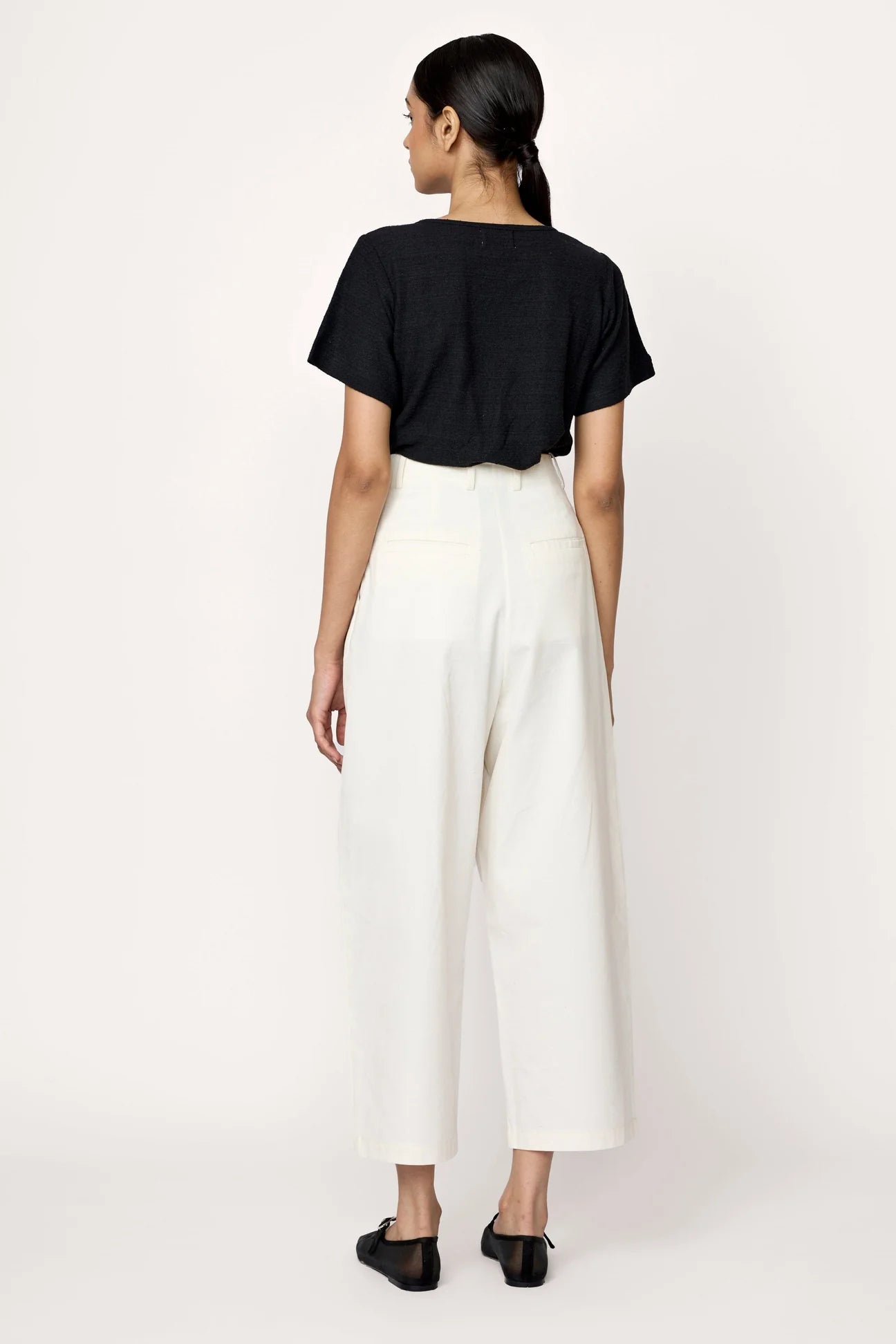 Boyfriend Pant Ivory Cotton