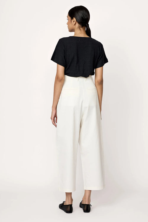 Boyfriend Pant Ivory Cotton