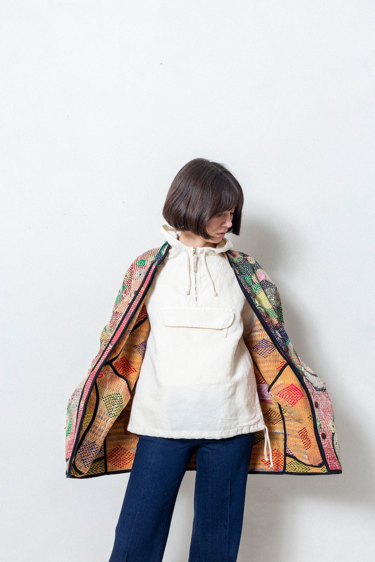 Shoreline Anorak Jacket: Washed White