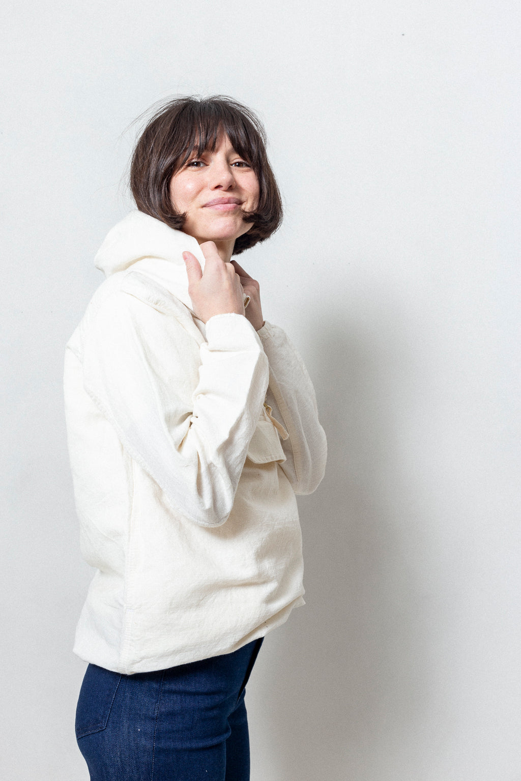 Shoreline Anorak Jacket: Washed White