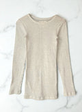 Women's Gauze Rib Crew - Oat