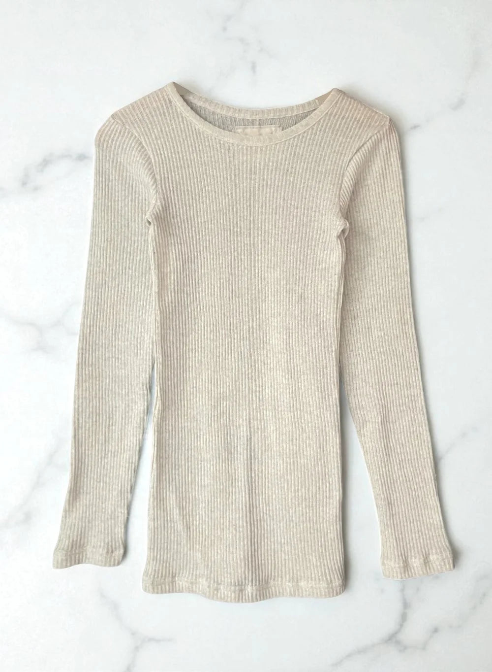 Women's Gauze Rib Crew - Oat