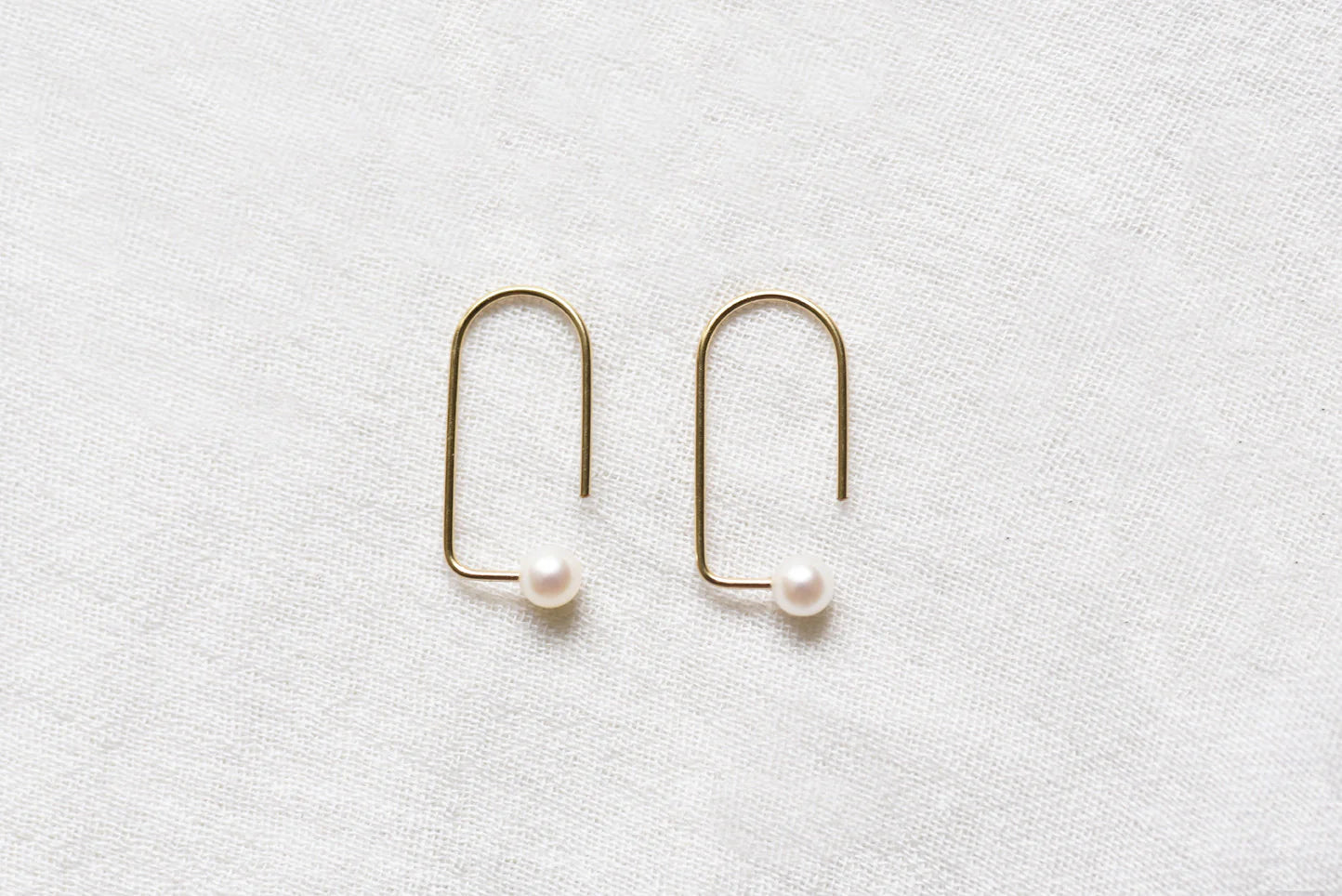 Earrings Threaders Pearl 14K Gold Filled
