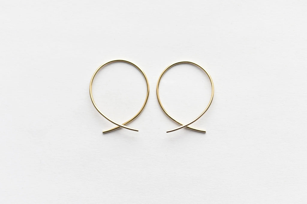 Earrings Threaders Medium 14K Gold Filled