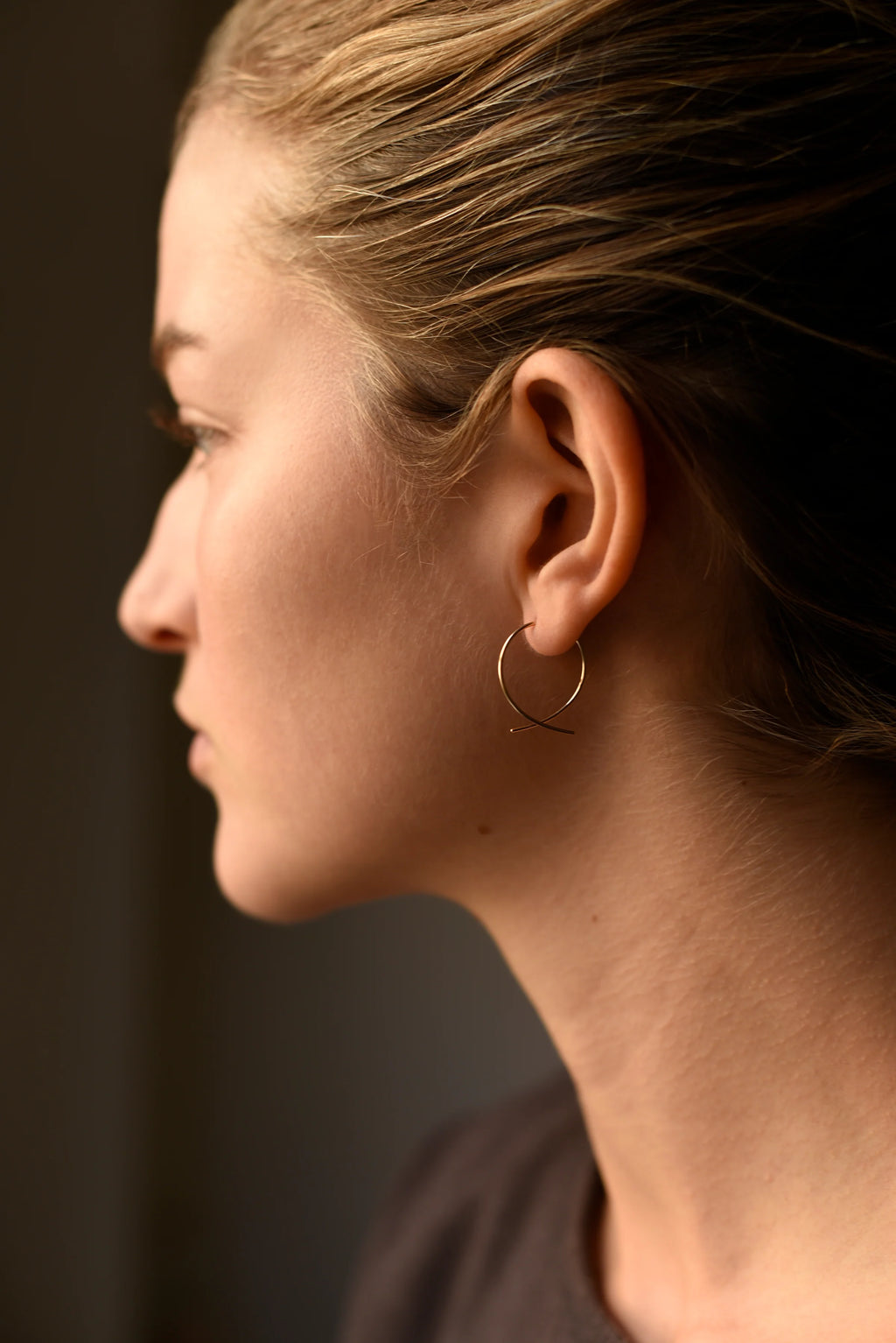 Earrings Threaders Medium 14K Gold Filled