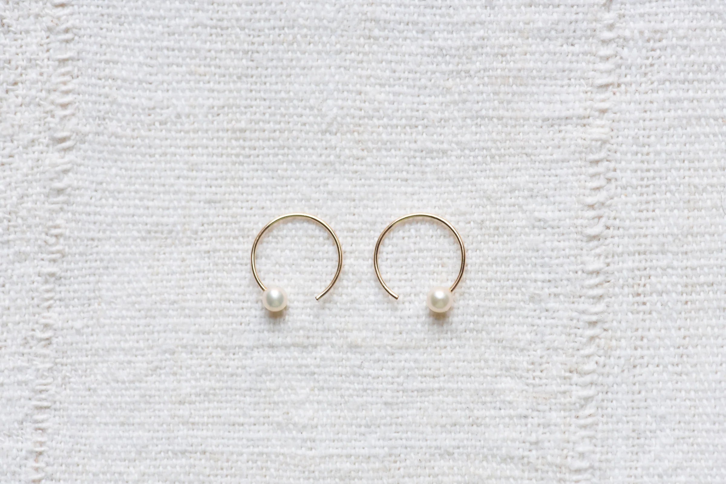 Earrings Threaders Pearl 14K Gold Filled