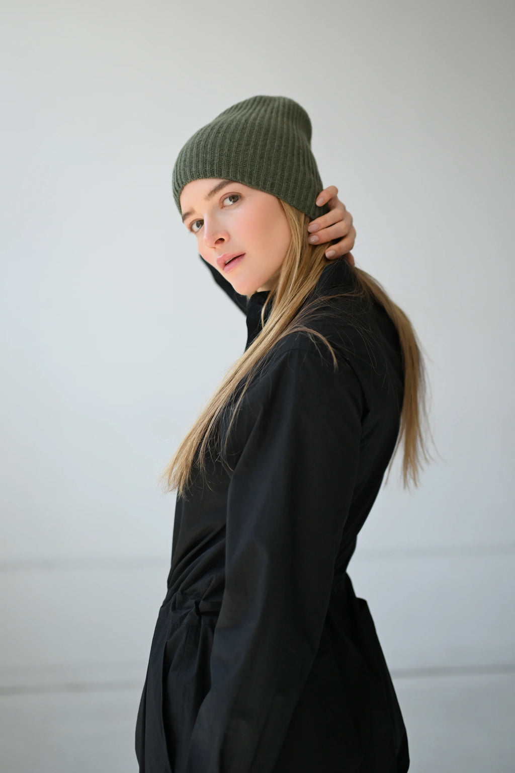 Beanie Cashmere: Olive