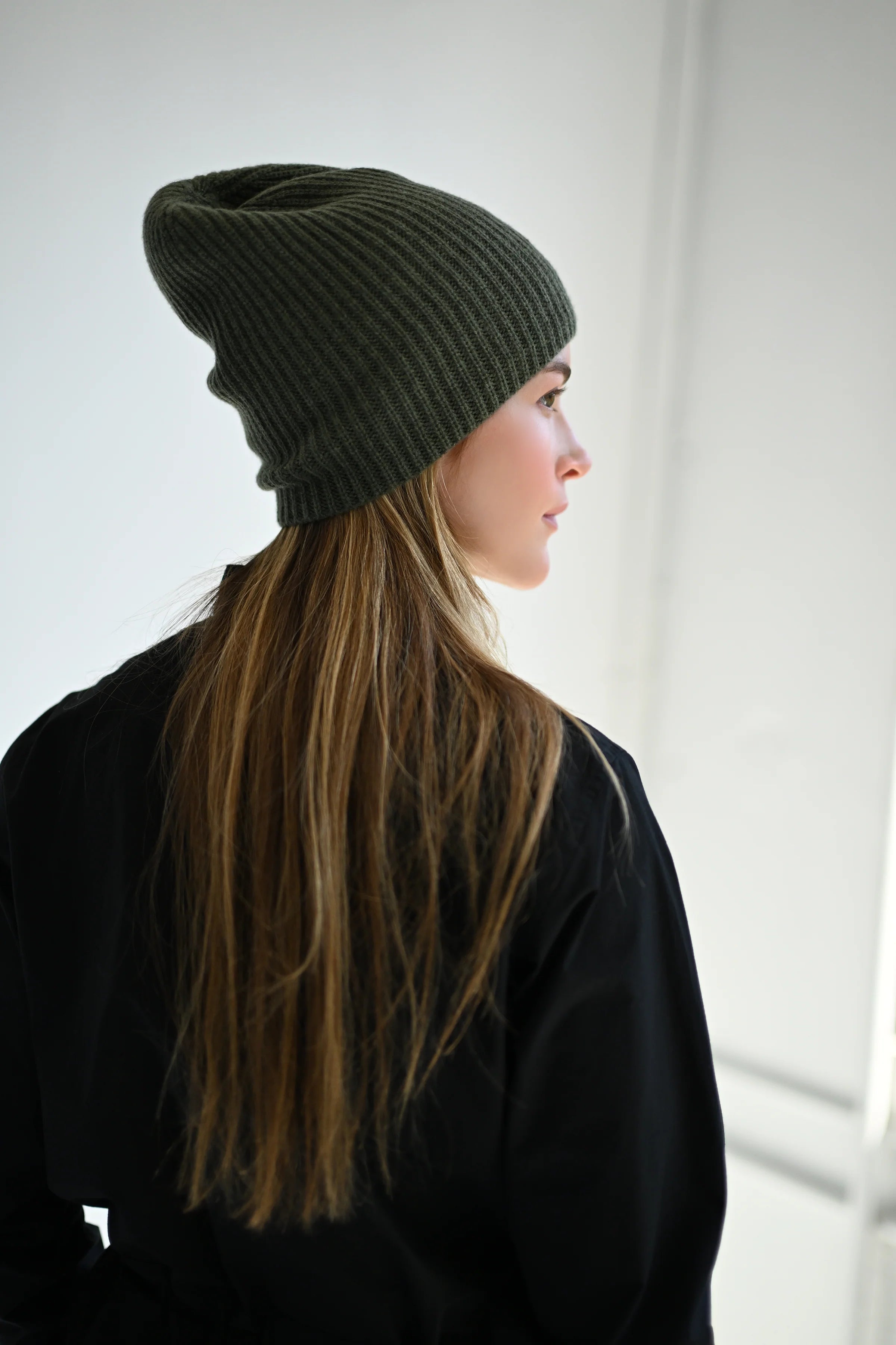 Beanie Cashmere: Olive