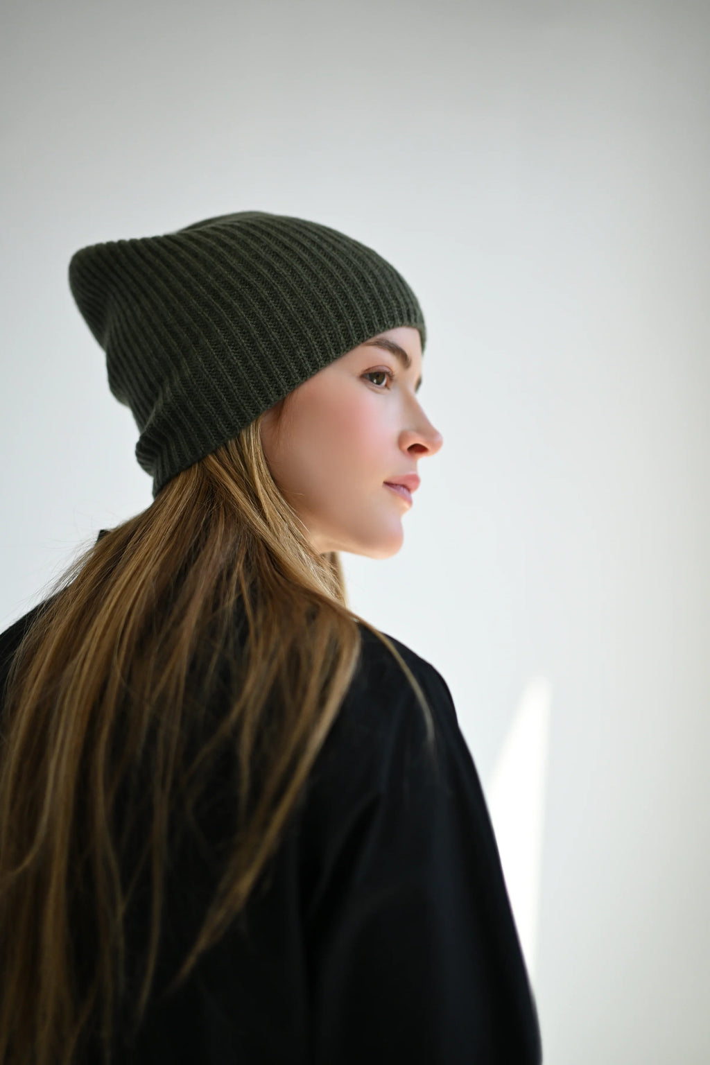Beanie Cashmere: Olive
