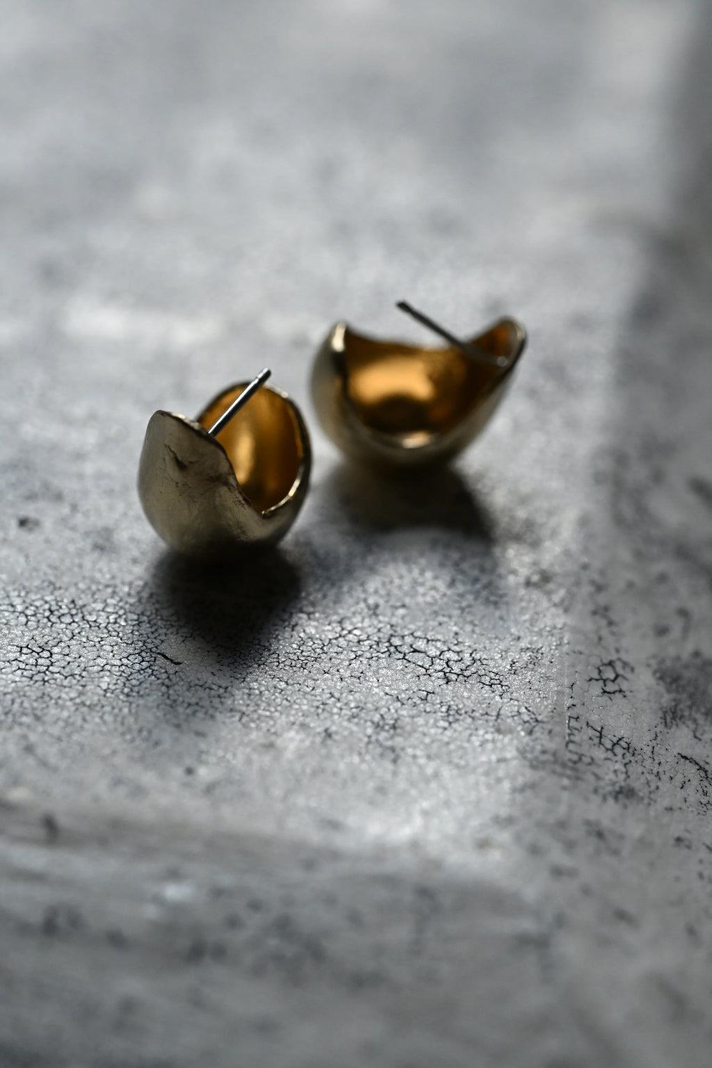 Earrings Studs Large Brass