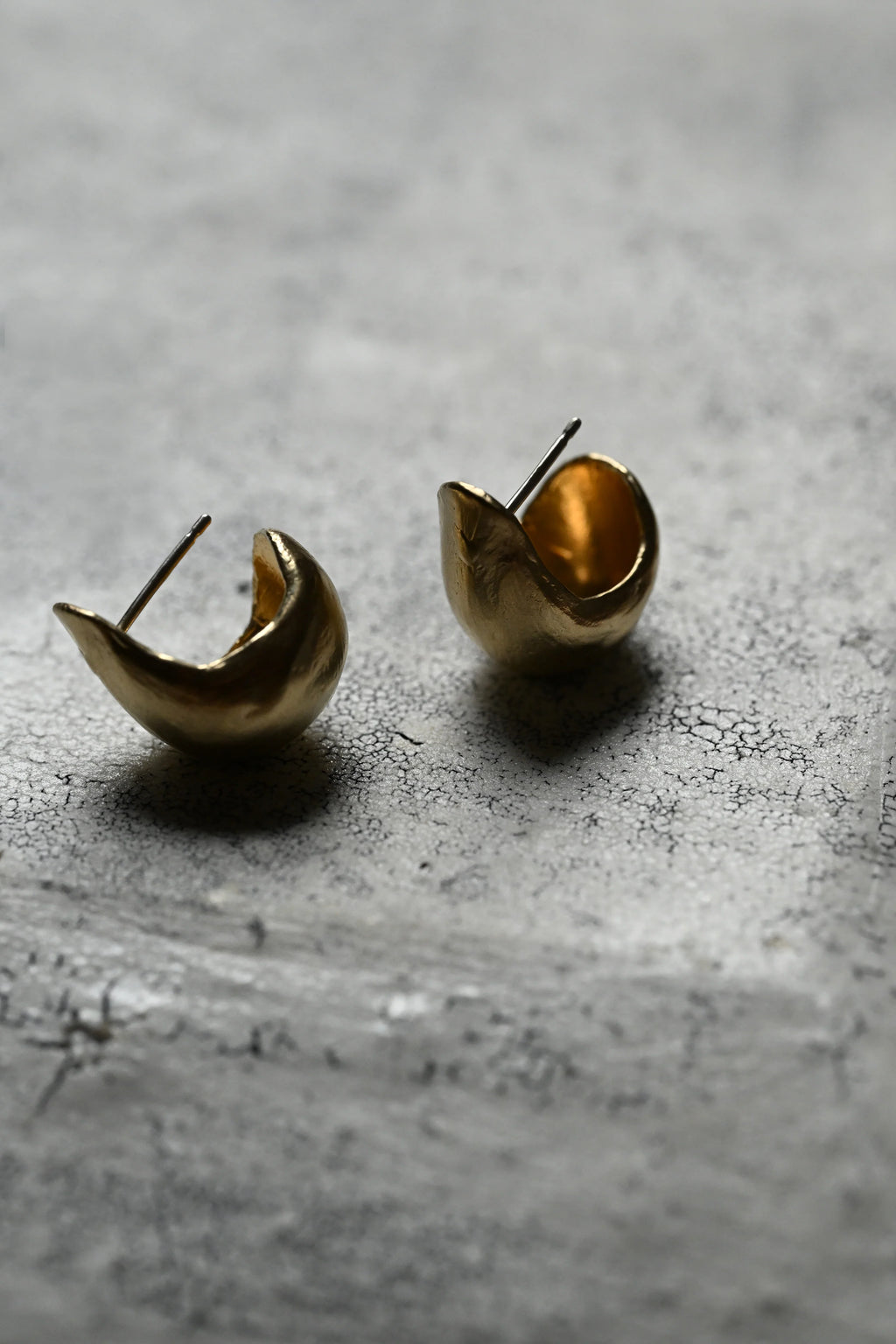 Earrings Studs Large Brass