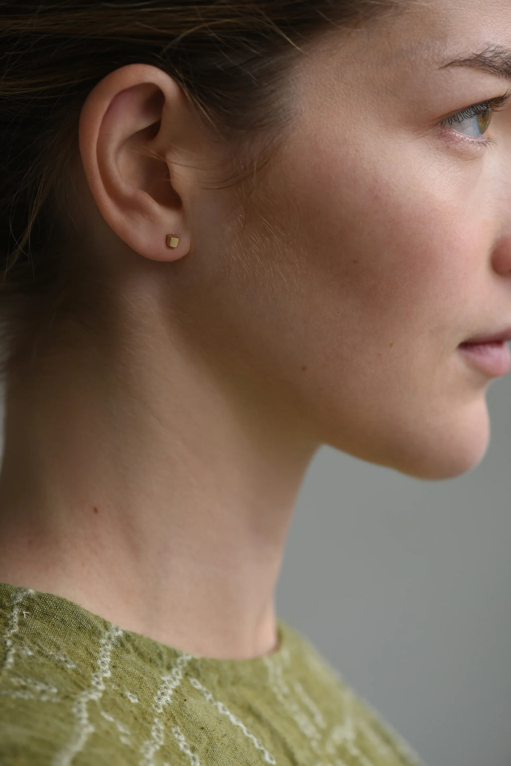 Earrings Studs Set of 4 Brass