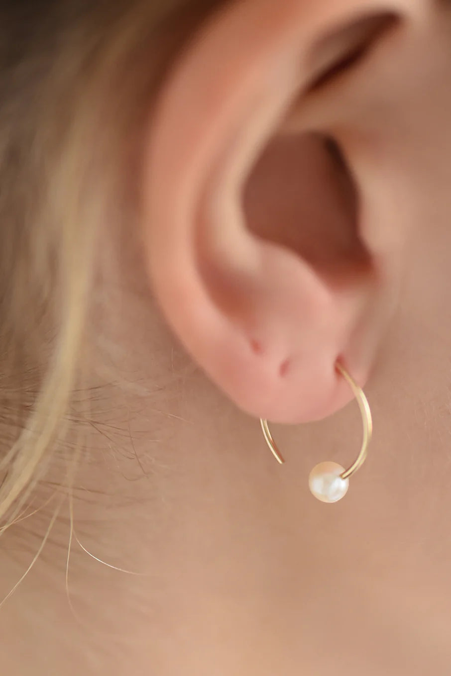 Earrings Threaders Pearl 14K Gold Filled