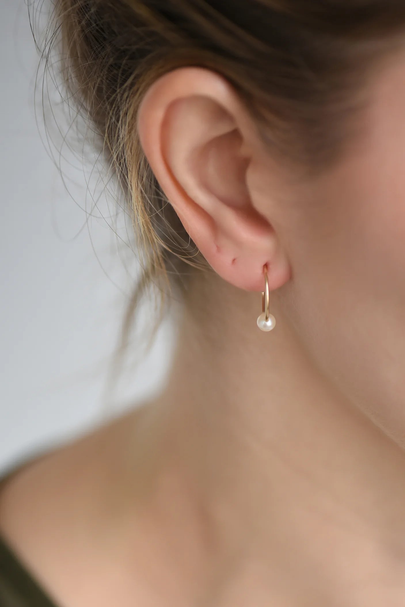 Earrings Threaders Pearl 14K Gold Filled