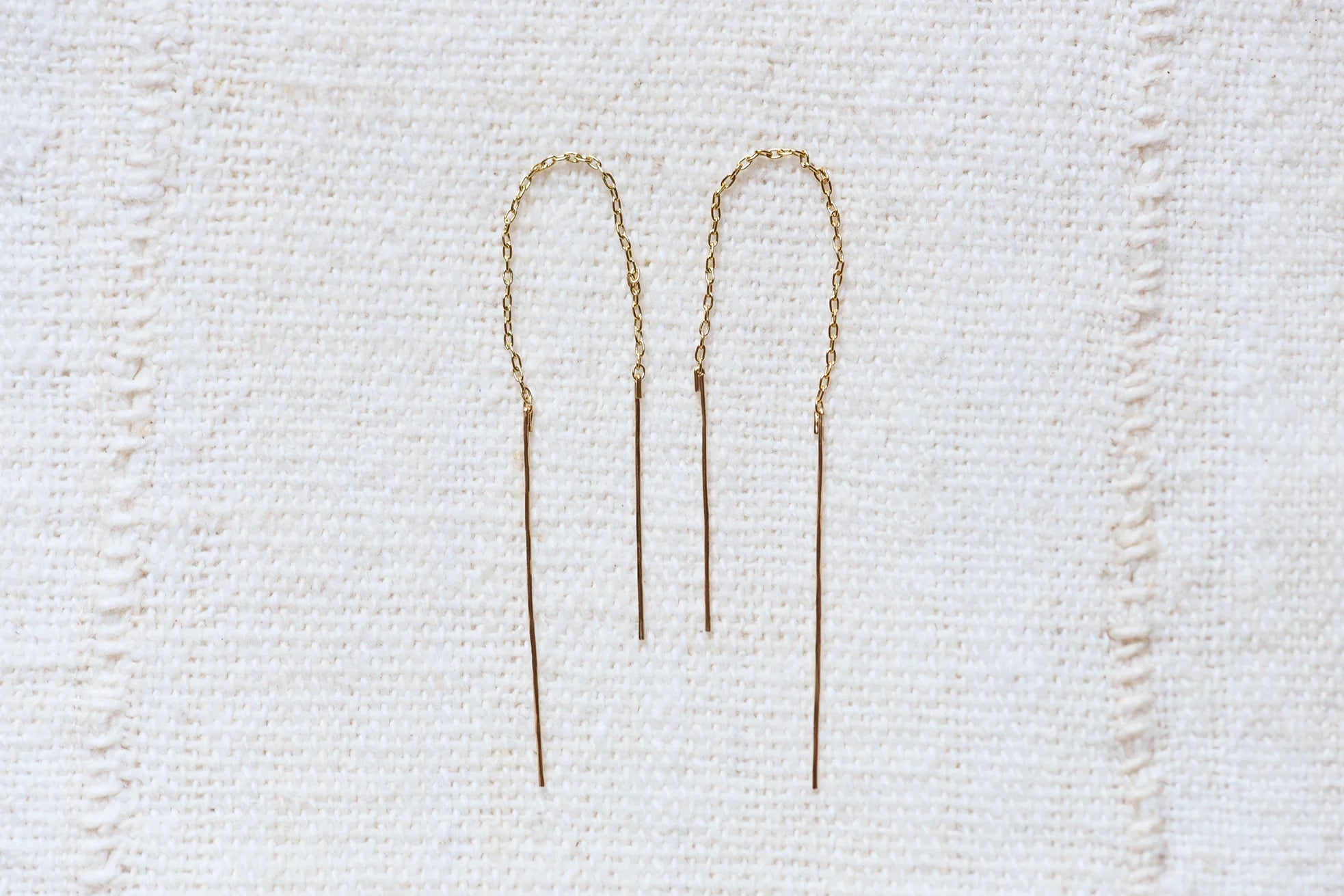 Earrings Threaders Chain Short 14K Gold Filled