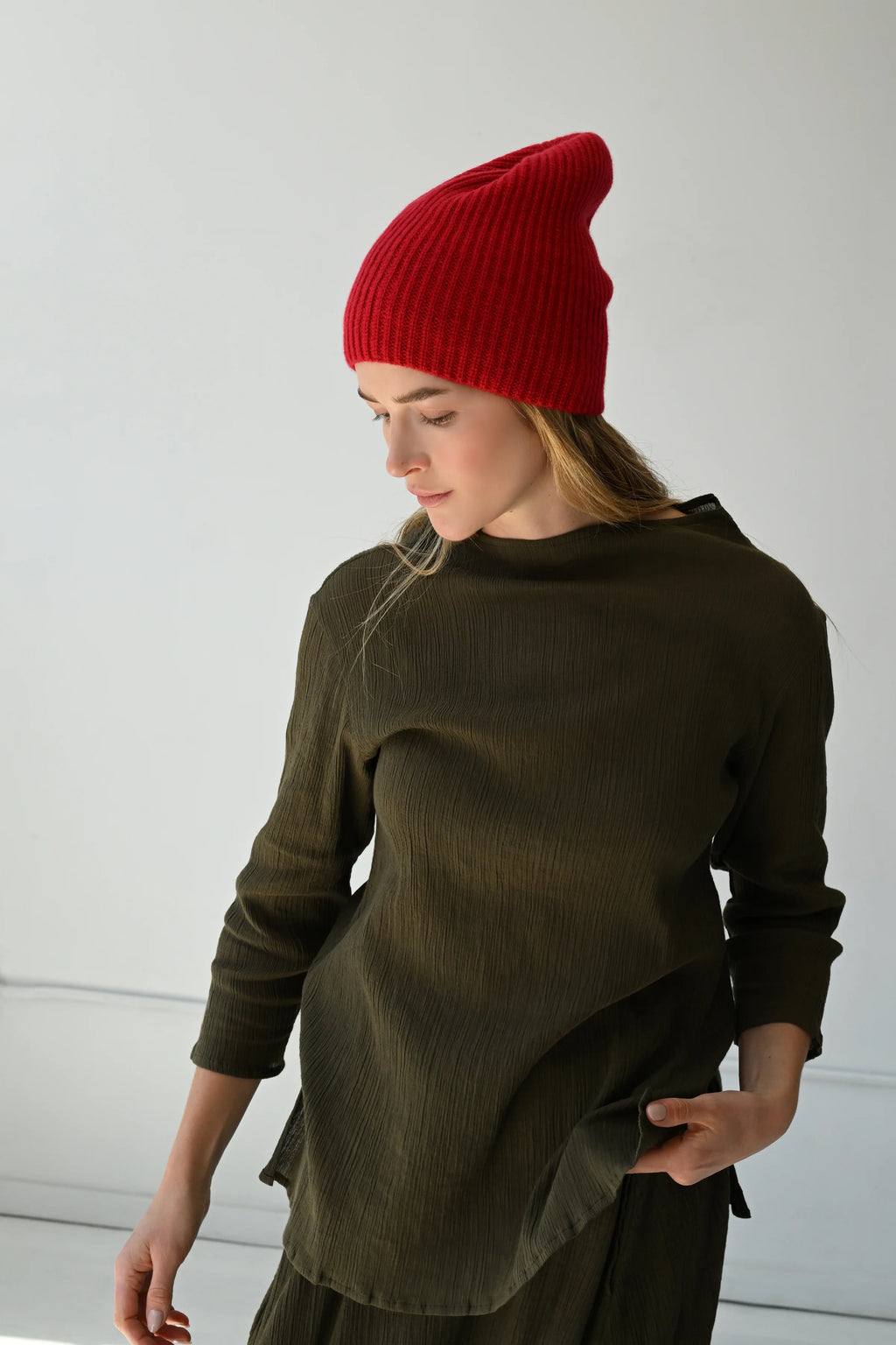 Beanie Cashmere: Red