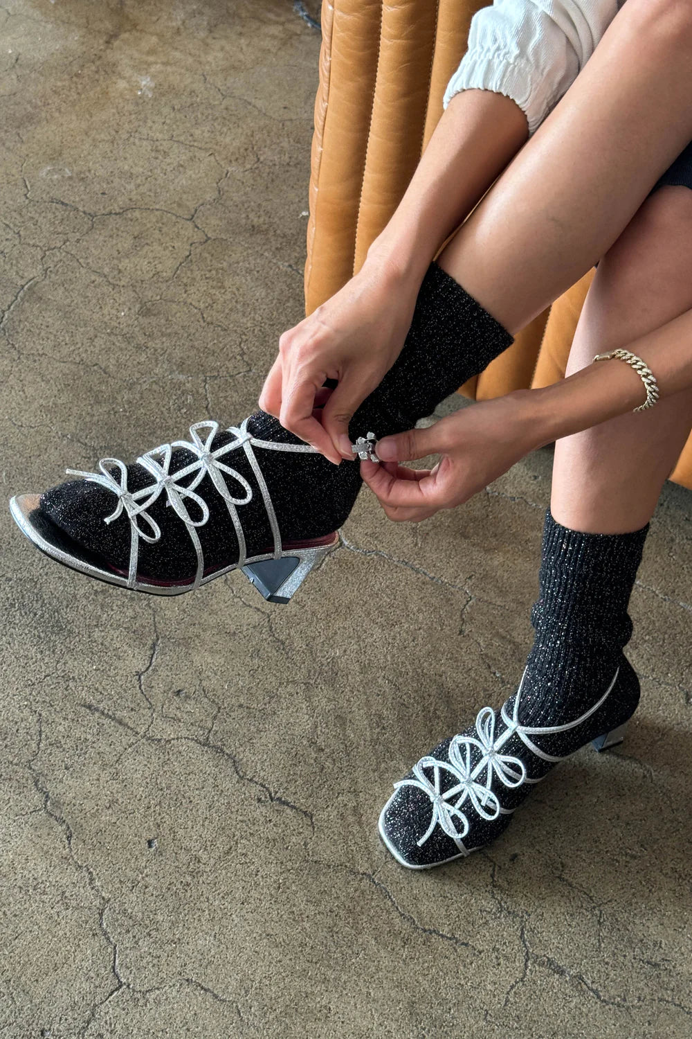 Winter Sparkle Socks: Starry Night