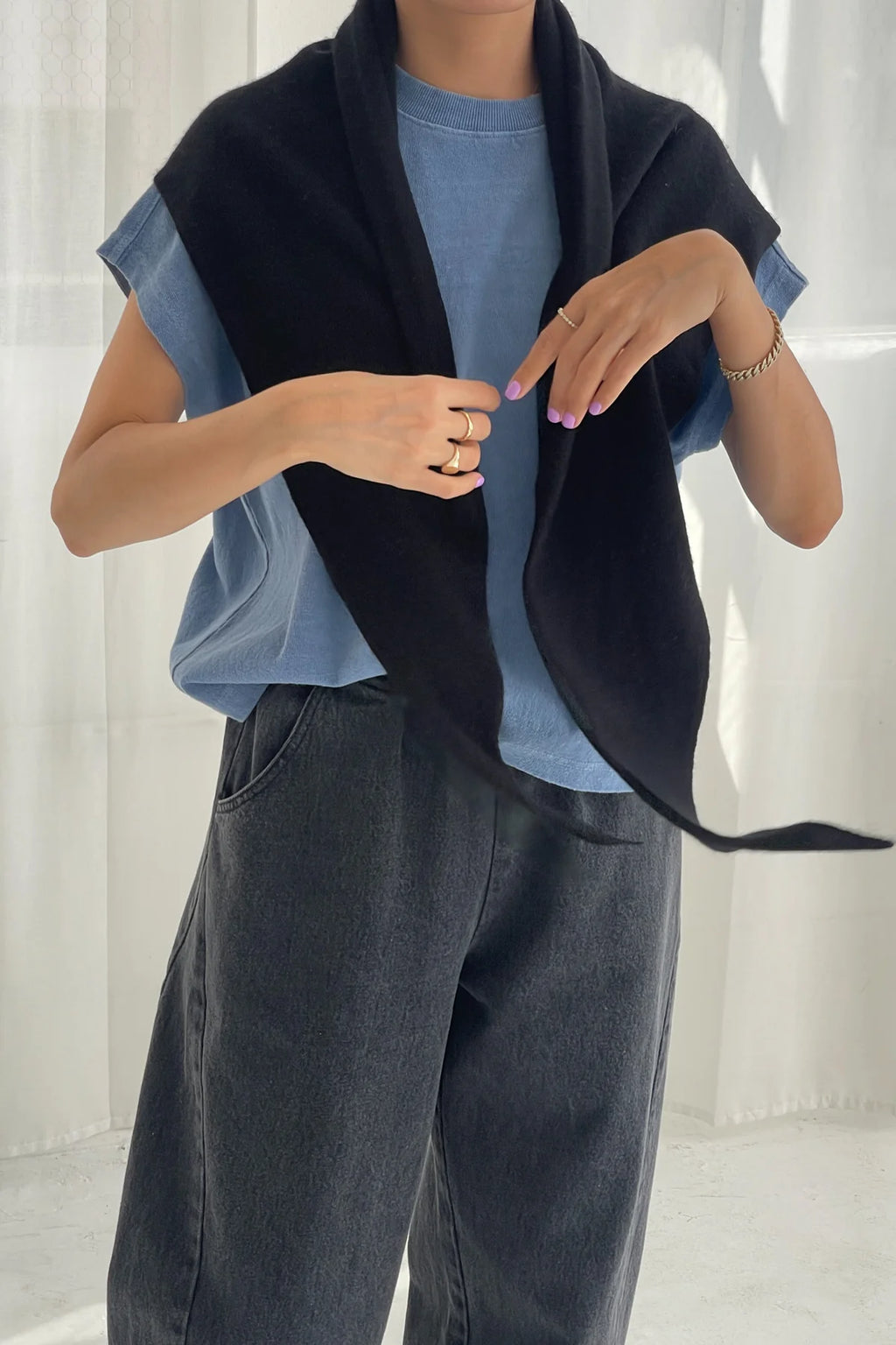 Cashmere Shawl Black