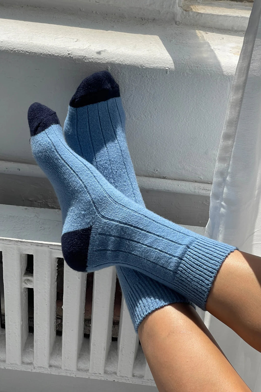 Classic Cashmere Socks: Bluebell