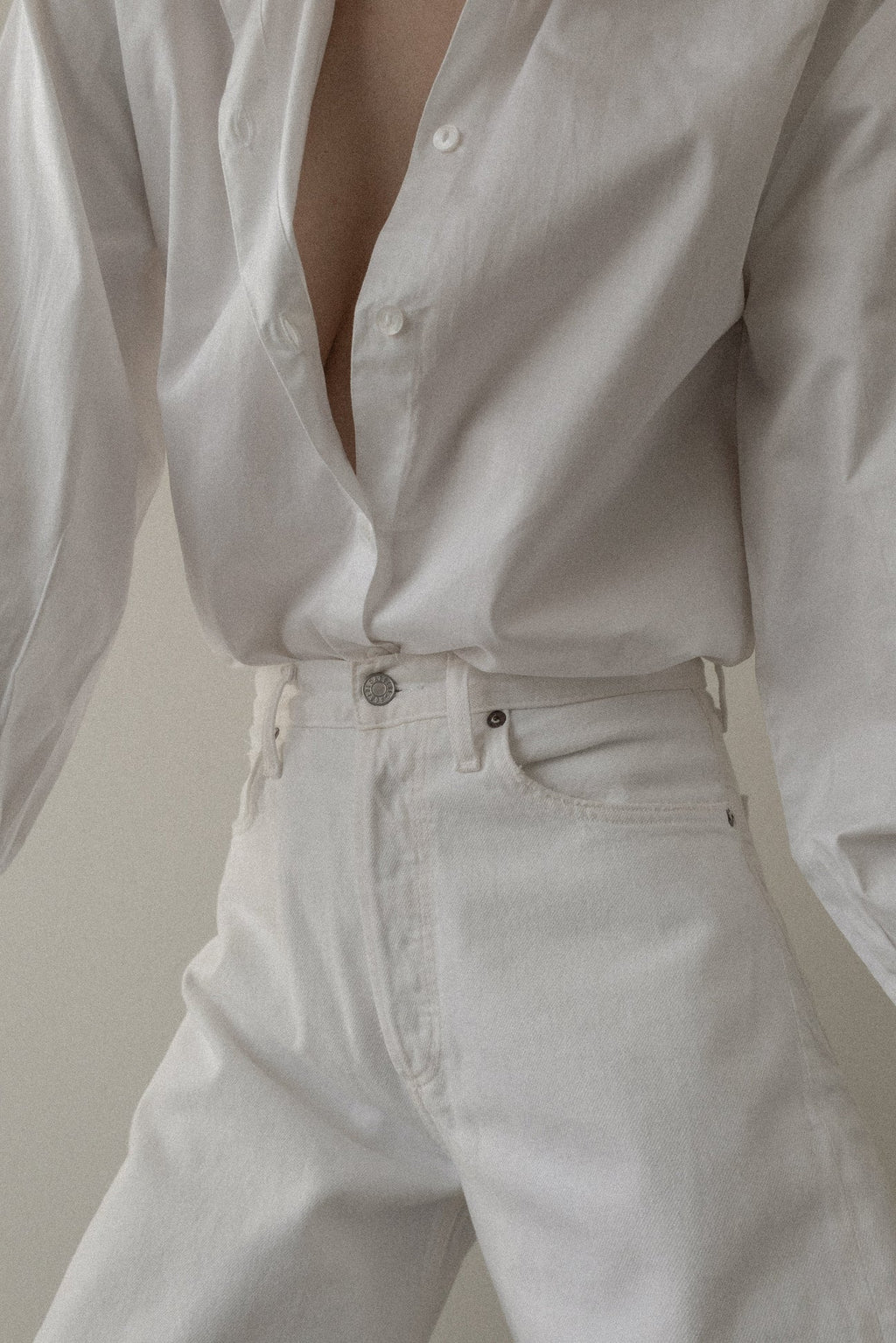Museo Button Up - White Poplin