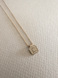 14kt gold fill chain with stamped pendant