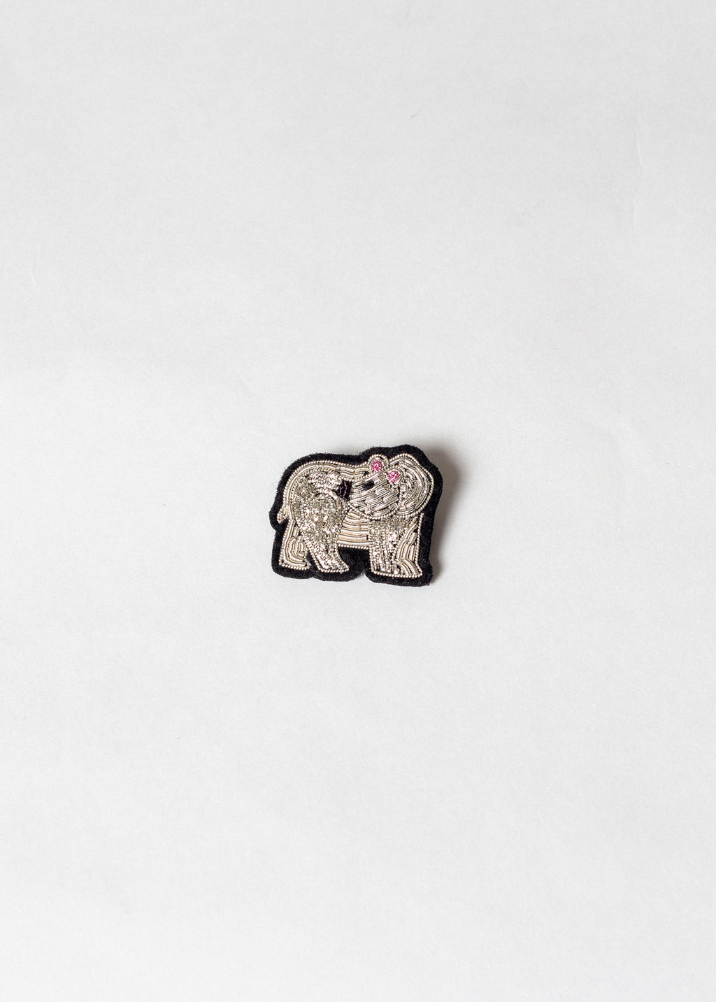 Hand Embroidered Brooch: Polar Bear