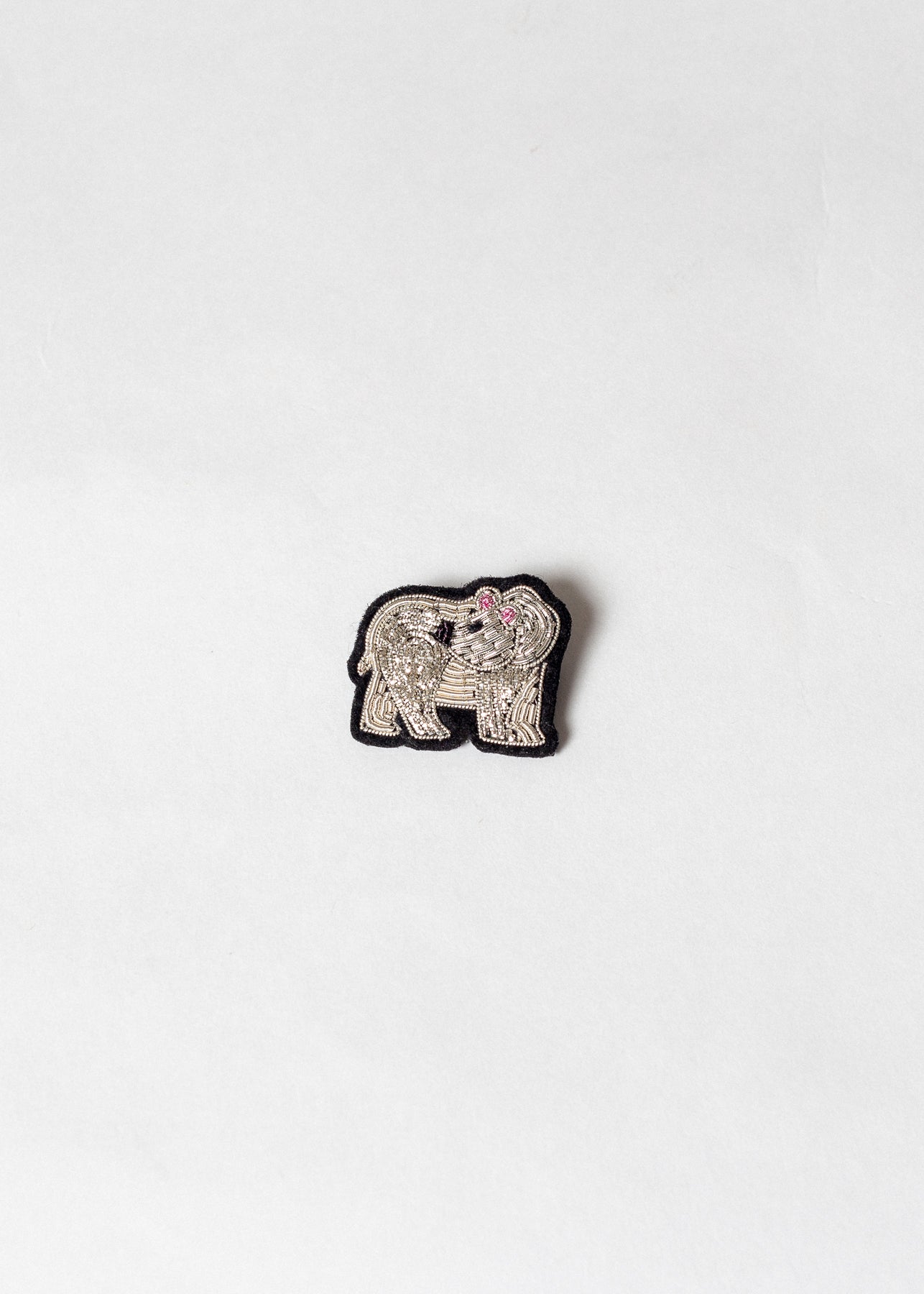 Hand Embroidered Brooch: Polar Bear