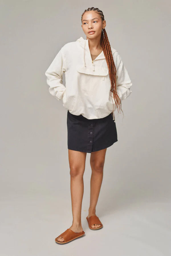 Shoreline Anorak Jacket: Washed White