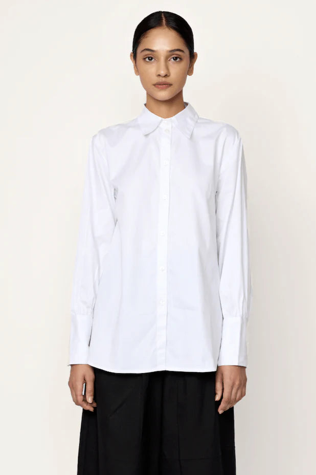 Museo Button Up - White Poplin