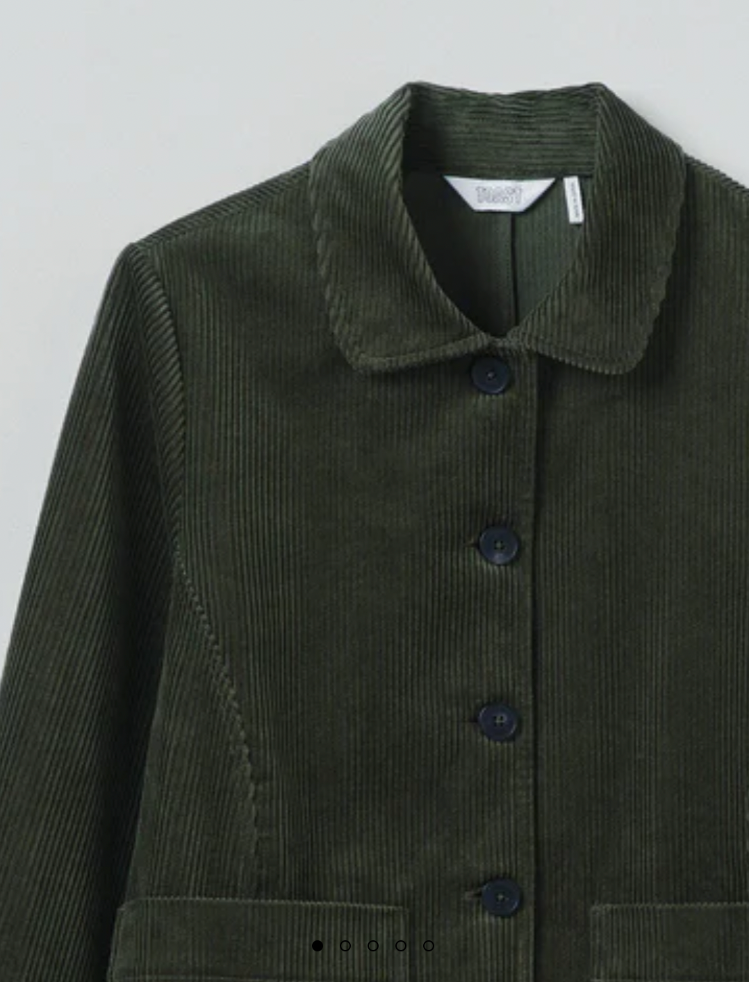 Round Collar Organic Cord Jacket