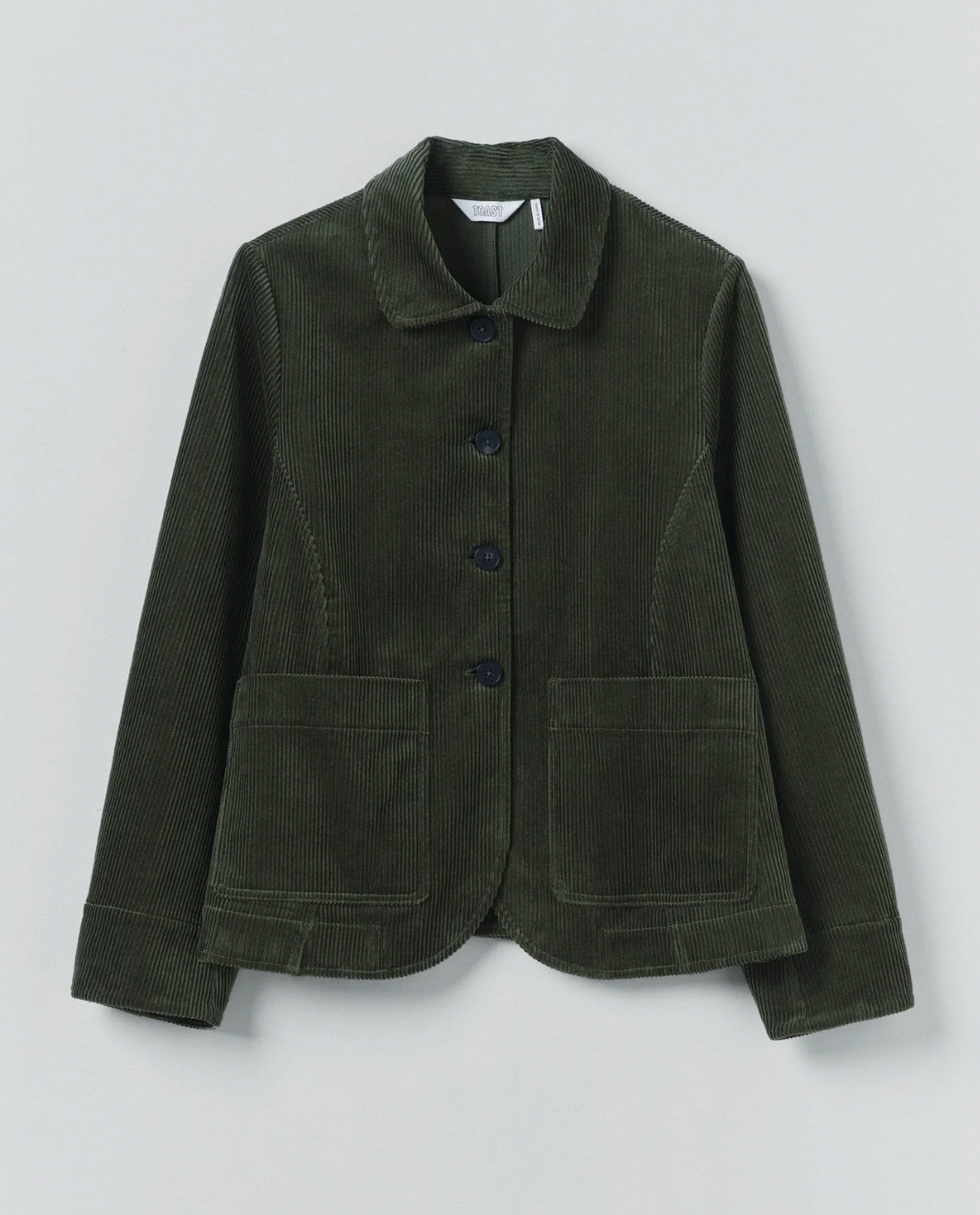 Round Collar Organic Cord Jacket