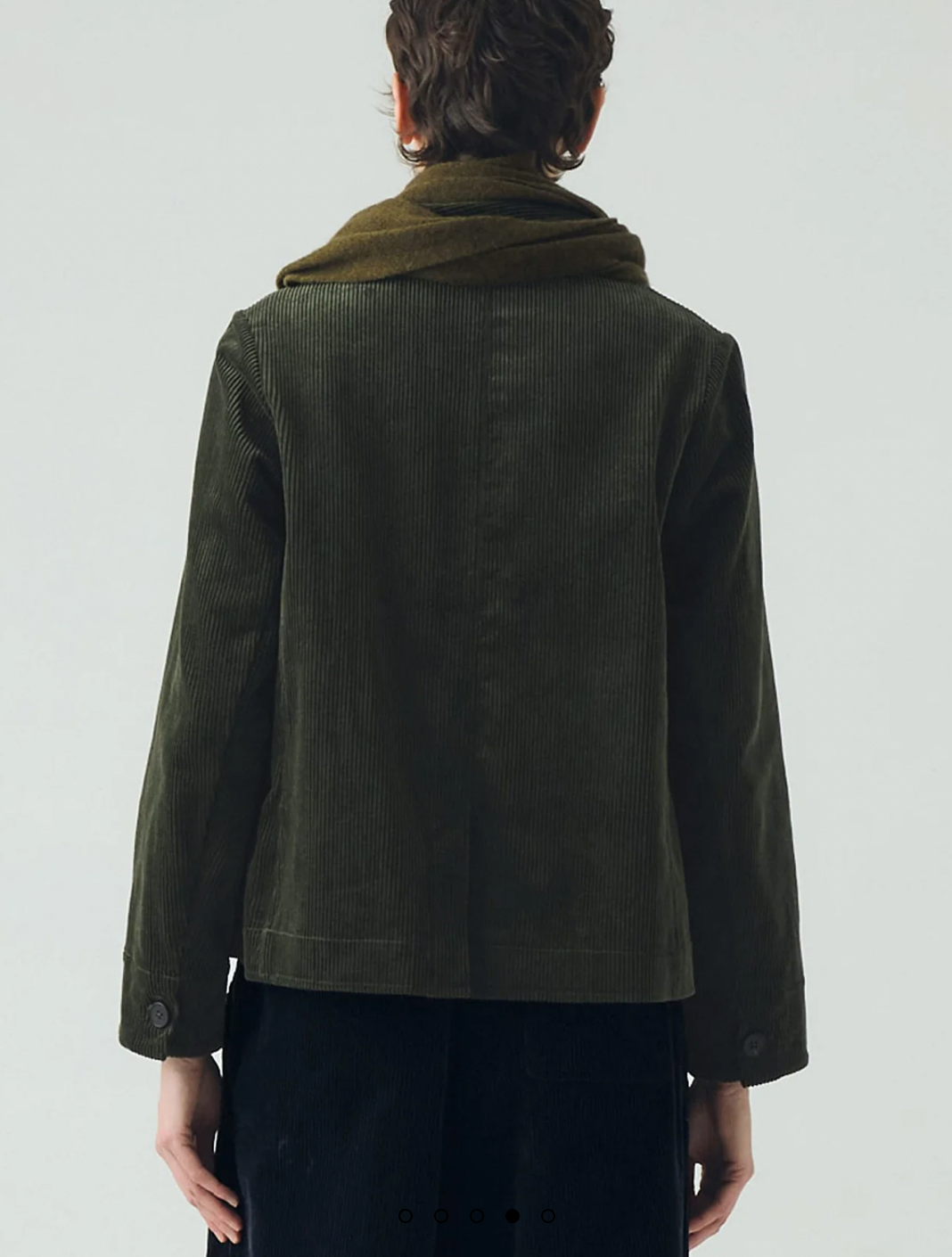 Round Collar Organic Cord Jacket
