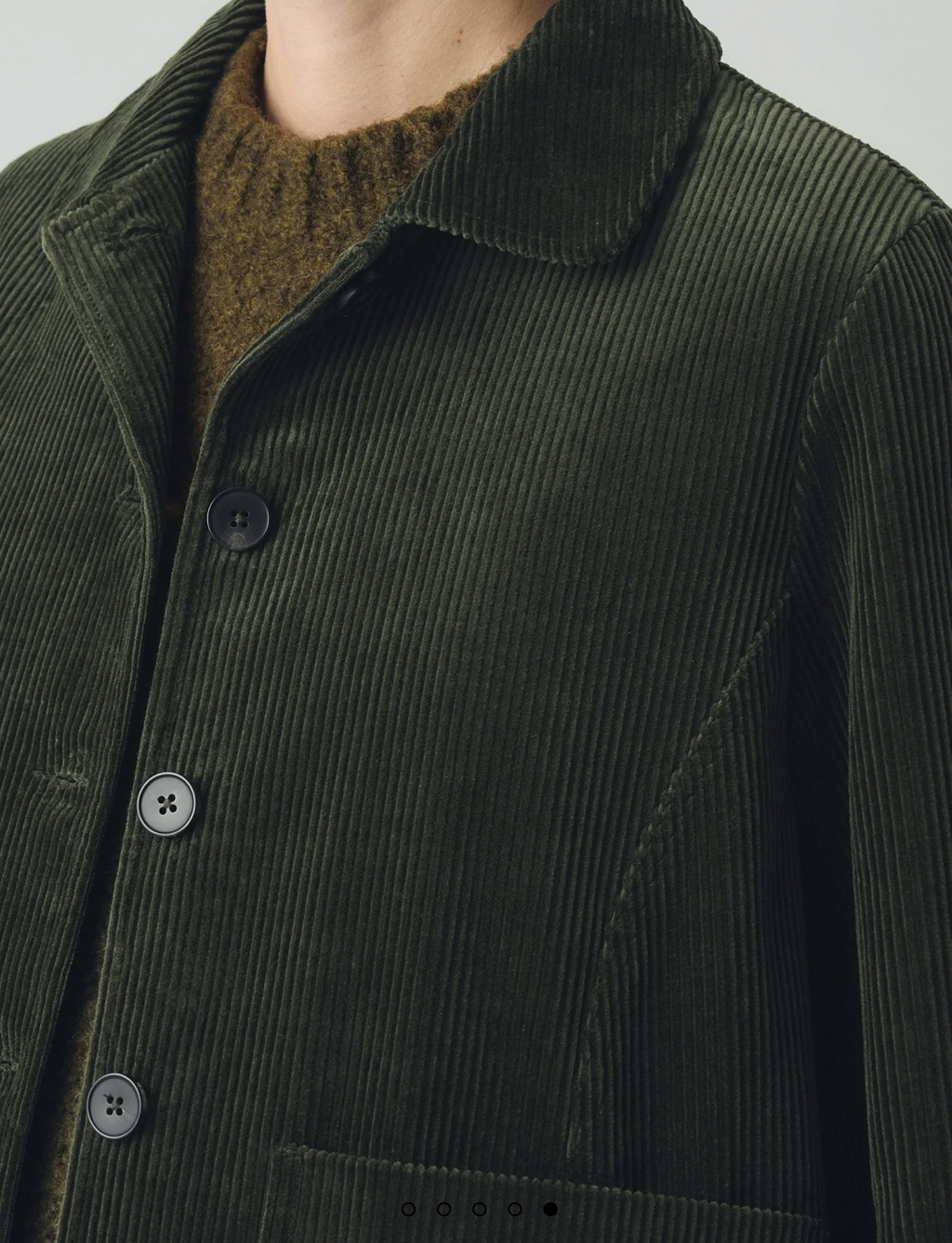 Round Collar Organic Cord Jacket