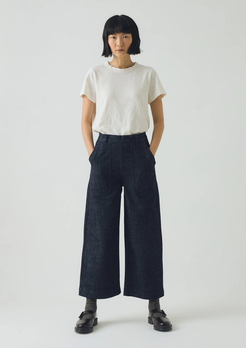 Annie Organic Indigo Side Button Jeans - SIZE 10