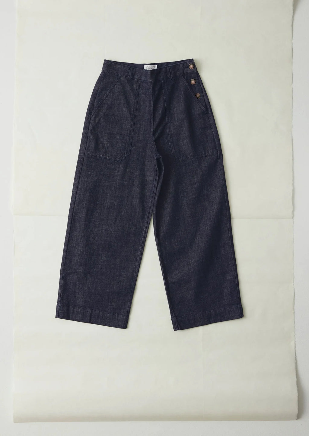 Annie Organic Indigo Side Button Jeans - SIZE 10