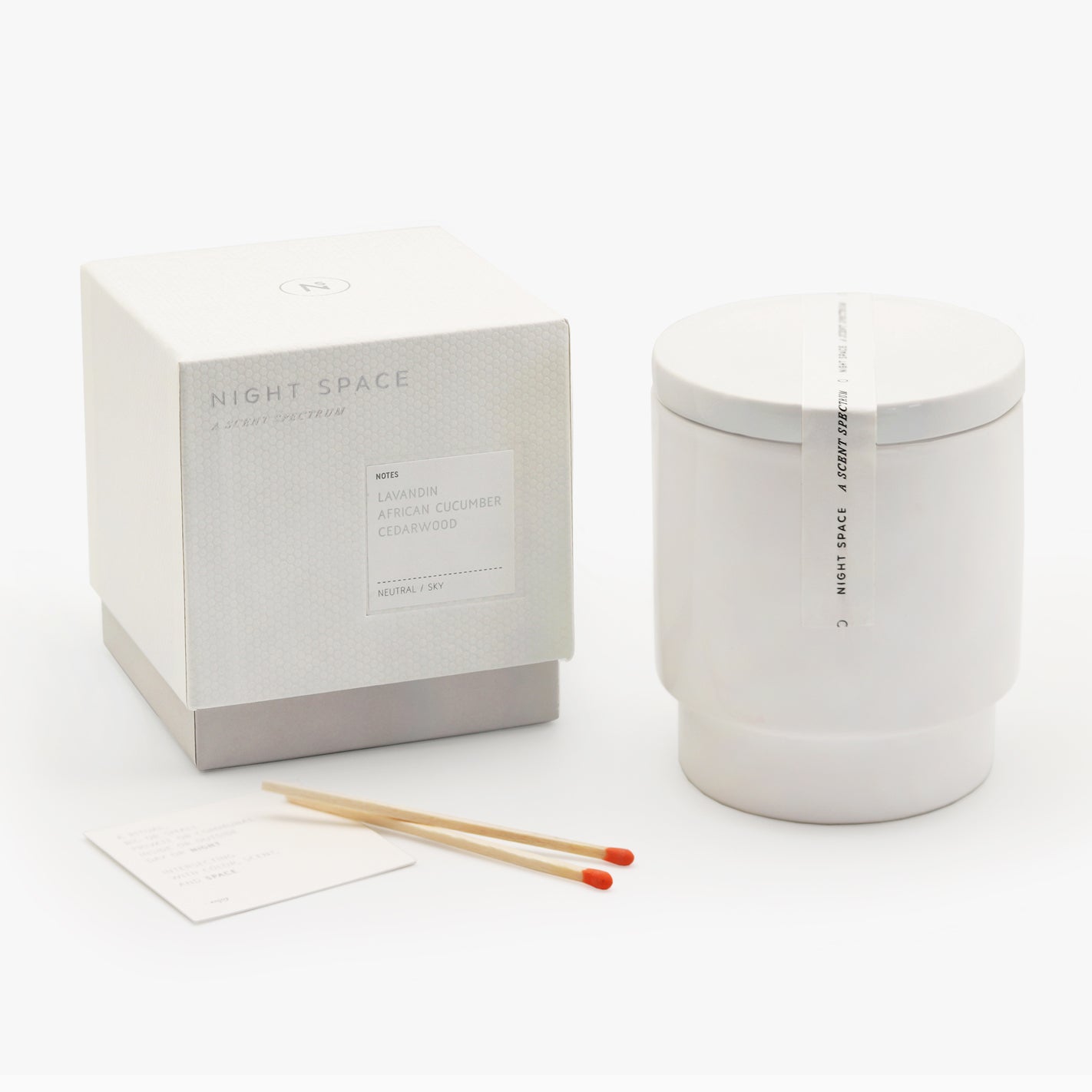 Night Space Pure White Candle
