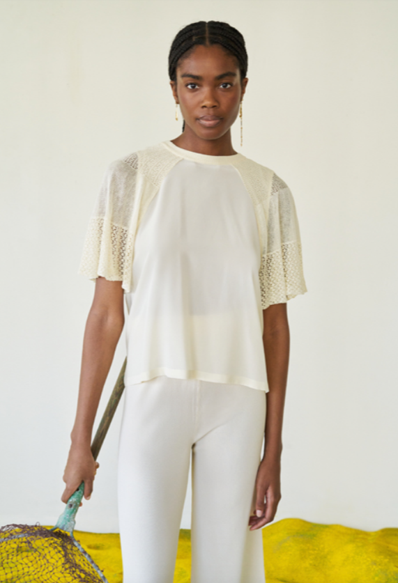 Silk Knit Top - Butter